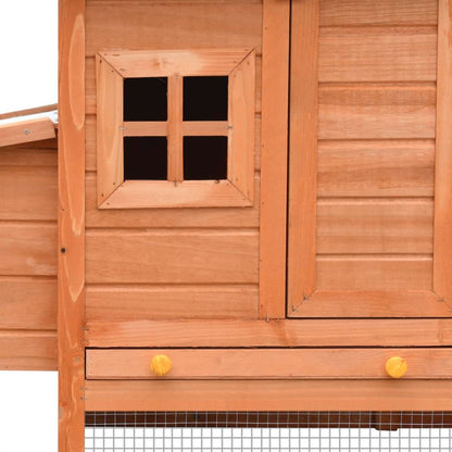 Chicken Coop Brown And Green Solid Pine/Fir Wood