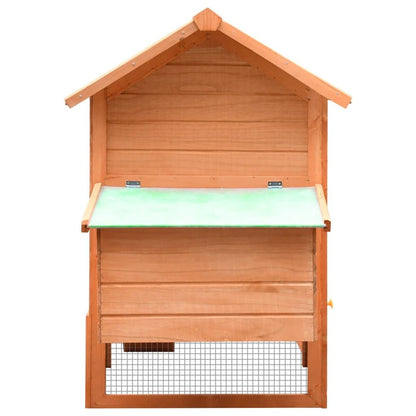 Chicken Coop Brown And Green Solid Pine/Fir Wood