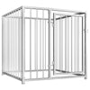 Dog Kennel Silver Steel Tough Dog Kennel