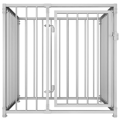 Dog Kennel Silver Steel Tough Dog Kennel