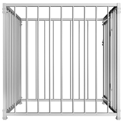 Dog Kennel Silver Steel Tough Dog Kennel