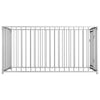 Dog Kennel Silver Steel Medium Durable Dog Kennel Rectangular