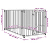 Dog Kennel Silver Steel Medium Durable Dog Kennel Rectangular