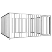 Dog Kennel Silver Steel Durable Dog Kennel