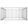 Dog Kennel Silver Steel Durable Dog Kennel