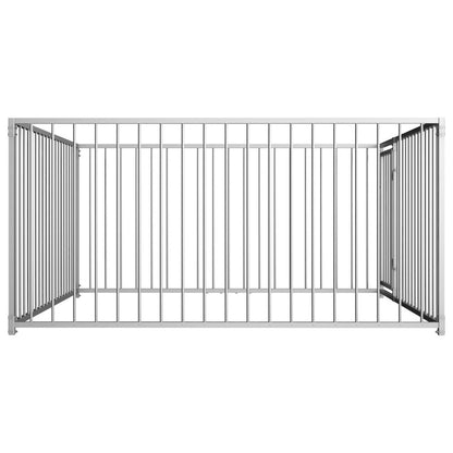 Dog Kennel Silver Steel Durable Dog Kennel