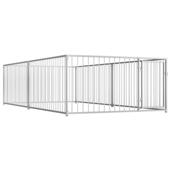 Dog Kennel Silver Steel Dog Kennel