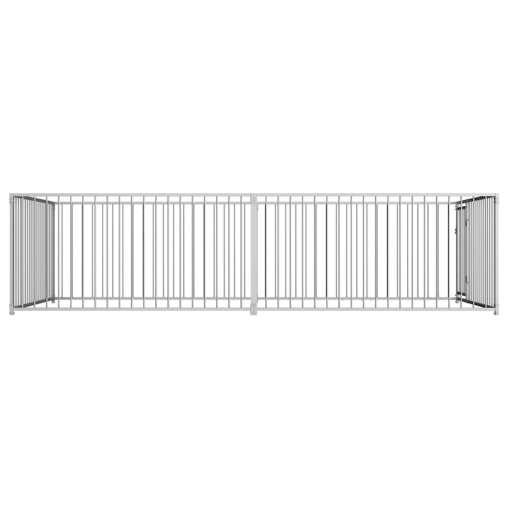 Dog Kennel Silver Steel Dog Kennel