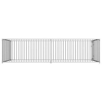 Dog Kennel Silver Steel Dog Kennel
