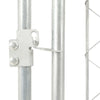 Dog Kennel Silver Galvanized Steel, Polyethylene Large Locks