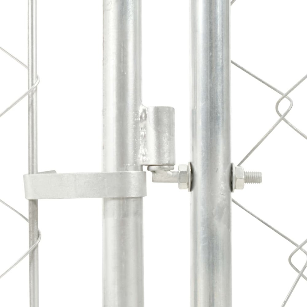 Dog Kennel Silver Galvanized Steel Large Durable Dog Kennel