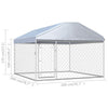 Dog Kennel Silver Galvanized Steel Large Durable Dog Kennel