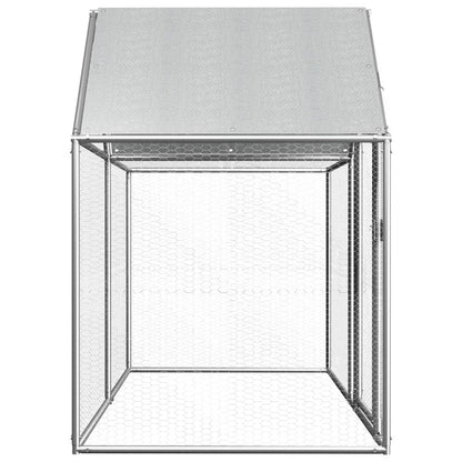 Chicken Coop Silver Galvanized Steel Large Durable Chicken Coop