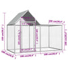 Chicken Coop Silver Galvanized Steel Large Durable Chicken Coop