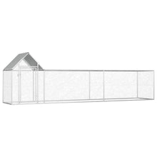 Chicken Coop Silver Galvanized Steel Durable