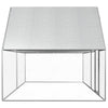 Chicken Coop Silver Galvanized Steel Large 78.7W x 157.5D x 78.7H