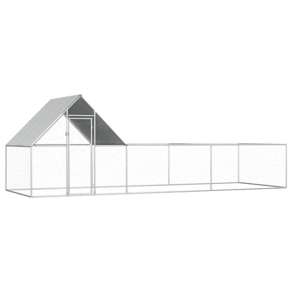 Chicken Coop Silver Galvanized Steel Locks