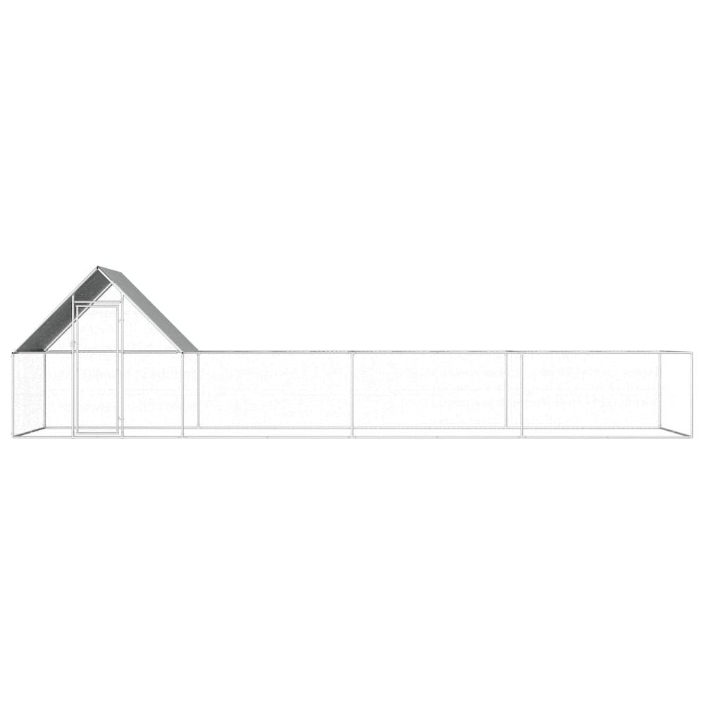 Chicken Coop Silver Galvanized Steel Feet Durable