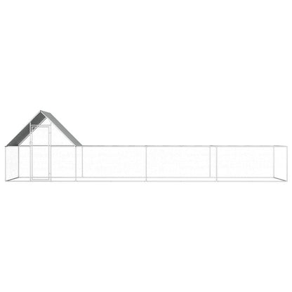 Chicken Coop Silver Galvanized Steel Feet Durable