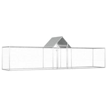 Chicken Coop Silver Galvanized Steel 196.9W x 139.4D x 59.1H