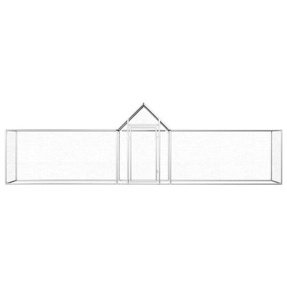 Chicken Coop Silver Galvanized Steel 196.9W x 139.4D x 59.1H