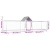 Chicken Coop Silver Galvanized Steel 196.9W x 139.4D x 59.1H