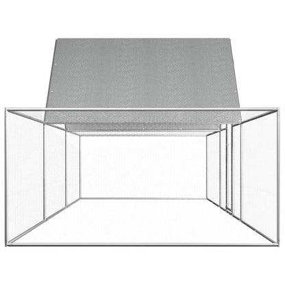 Chicken Coop Silver Galvanized steel 20 x 6.6 x 6.6 ft