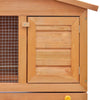Rabbit Hutch Brown Solid Pine Wood Large