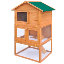 Rabbit Hutch Brown Pine Wood Large Durable