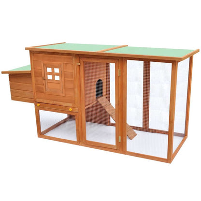 Chicken Coop Brown Solid Pine Wood With Painted Finish Medium