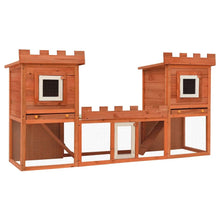 Rabbit Hutch Brown Pine Wood Large Modular