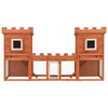 Rabbit Hutch Brown Pine Wood Large Modular