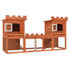 Rabbit Hutch Brown Pine Wood Large Modular