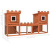 Rabbit Hutch Brown Pine Wood Large Modular
