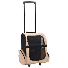 Pet Carrier Beige Polyester And Metal Suitable For Small Pets