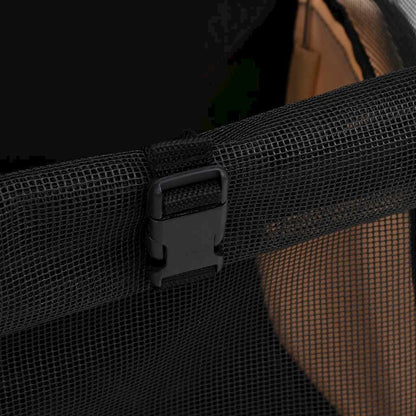 Pet Carrier Beige Polyester And Metal Suitable For Small Pets