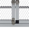 Chicken Coop Silver, Black Aluminum, Iron Wire Mesh, Mdf Large