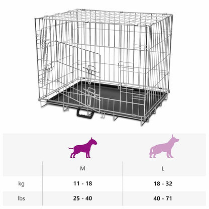 Dog Crate Galvanized Steel Galvanized Steel And Plastic M