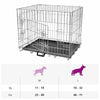Dog Crate Silver, Black Galvanized Steel, Plastic Large Foldable