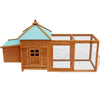 Chicken Coop Brown Solid Firwood, Plywood, Galvanized Steel Large