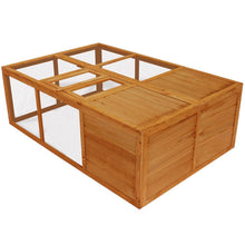 Animal Cage Brown Solid Fir Wood, Plywood Collapsible