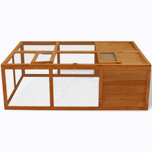 Animal Cage Brown Solid Fir Wood, Plywood Collapsible