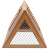 Animal Cage Brown Fir Wood Durable Rectangular