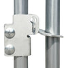 Chicken Cage Silver Frame + Gray Roof Galvanized Steel, Pe Roof