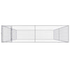 Dog Kennel Silver Galvanized Steel Large Rectangular 157.5W x 157.5D x 39.4H
