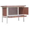 Rabbit Hutch Brown Solid Pine Wood One Size