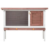 Rabbit Hutch Brown Solid Pine Wood One Size