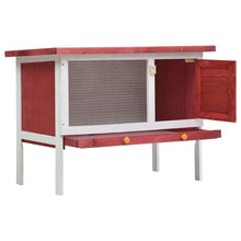 Rabbit Hutch Red Solid Pine Wood One Size Adjustable Armrests