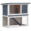 Rabbit Hutch Grey And White 17.7W x 35.4D x 31.5H
