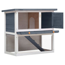 Rabbit Hutch Grey And White 17.7W x 35.4D x 31.5H